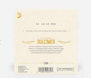 D'Addario EJ64, 4-String Dulcimer, Nickel Wound on Steel