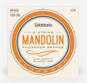 D'Addario EJ74 11-40 Mandolin, Phosphor Bronze