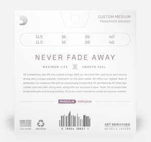 D'Addario XSM11540 Custom Medium Mandolin Strings