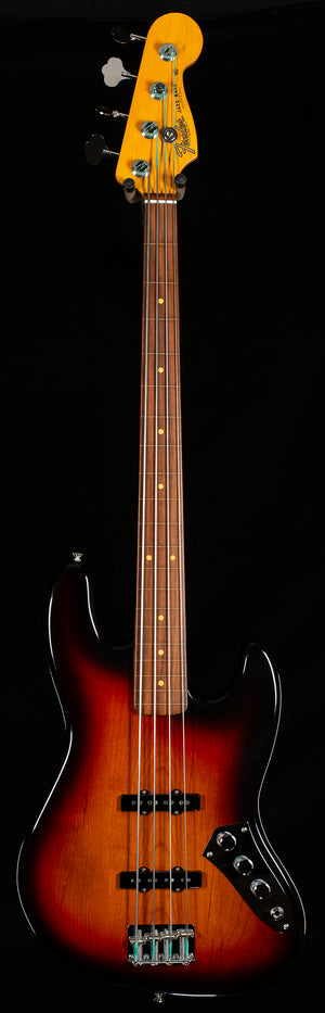 Fender Jaco Pastorius Jazz Bass, Fretless Pau Ferro Fingerboard 3-Color Sunburst (545)