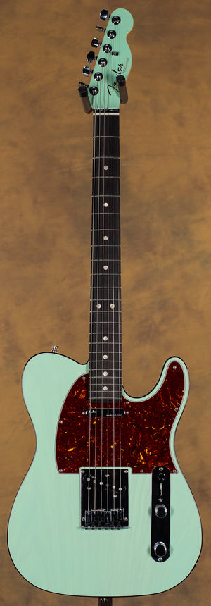 Fender American Ultra Luxe Telecaster Rosewood Fingerboard Transparent Surf Green