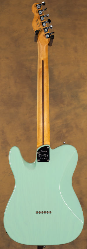 Fender American Ultra Luxe Telecaster Rosewood Fingerboard Transparent Surf Green