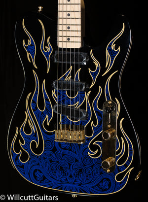 Fender James Burton Telecaster Maple Fingerboard Blue Paisley Flames (441)