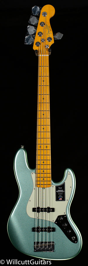 Fender American Professional II Jazz Bass V Maple Fingerboard Mystic Surf Green (397)