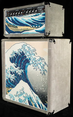 Amplified Nation Ampliphonix and Gain Head 50W Silver Suede/Wave Baffle + 2x12 Square Cabinet