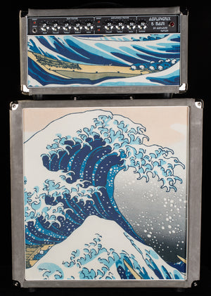 Amplified Nation Ampliphonix and Gain Head 50W Silver Suede/Wave Baffle + 2x12 Square Cabinet