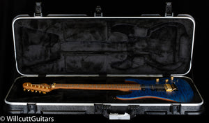 Jackson USA Signature Phil Collen PC1 Caramelized Flame Maple Fingerboard Satin Stain Transparent Blue (763)