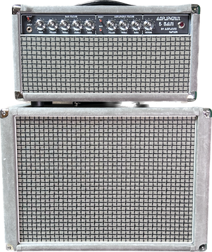 Amplified Nation Ampliphonix and Gain Head and 1x12 Cab Silver Suede