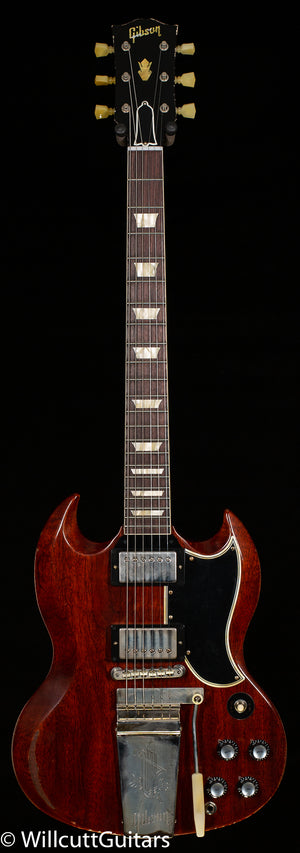 Gibson Custom Shop Murphy Lab 1964 SG Standard Reissue w/ Maestro Vibrola Faded Cherry Heavy Aged