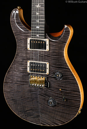PRS Wood Library Custom 24 "Fatback" Faded Grey Black Artist Top Flamed Maple Neck