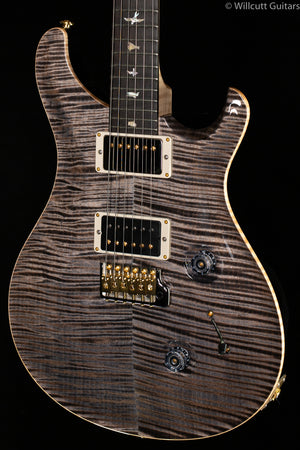 PRS Wood Library Custom 24 "Fatback" Faded Grey Black Artist Top Flamed Maple Neck