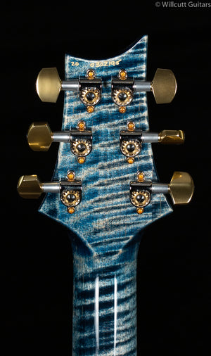PRS Wood Library Custom 24 "Fatback" Faded Whale Blue Artist Top Flamed Maple Neck