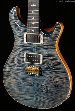 PRS Wood Library Custom 24 "Fatback" Faded Whale Blue Artist Top Flamed Maple Neck