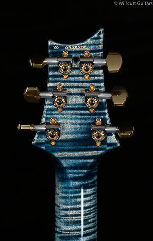 PRS Wood Library Custom 24 "Fatback" Faded Whale Blue Artist Top Flamed Maple Neck