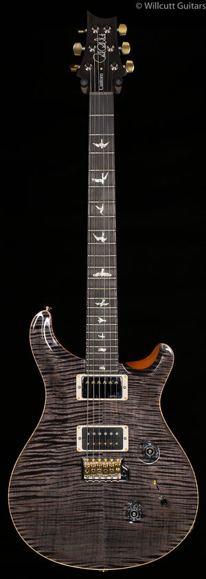 PRS Wood Library Custom 24 "Fatback" Faded Grey Black Artist Top Flamed Maple Neck