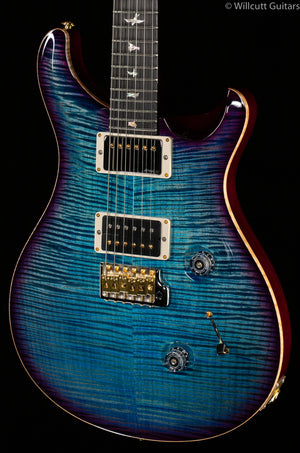 PRS Wood Library Custom 24 "Fatback" Faded Blue Purbleburst Artist Top Flamed Maple Neck