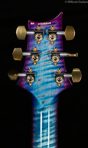 PRS Wood Library Custom 24 "Fatback" Faded Blue Purbleburst Artist Top Flamed Maple Neck