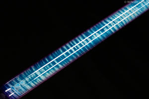 PRS Wood Library Custom 24 "Fatback" Faded Blue Purbleburst Artist Top Flamed Maple Neck