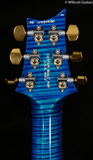 PRS Wood Library Modern Eagle V Custom Color River Blue Stained Flame Maple Neck (680)