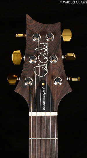 2022 PRS Wood Library Modern Eagle V Black Gold Stained Neck