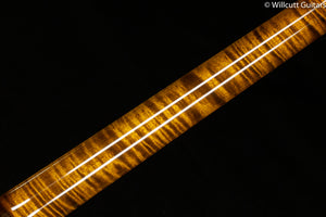 2022 PRS Wood Library Modern Eagle V Black Gold Stained Neck