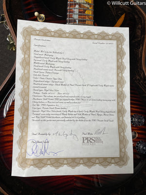 PRS Private Stock 9661 McCarty 594 Hollowbody II Electric Tiger Glow Pyramid Inlay (571)