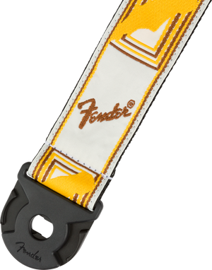 Fender Quick Grip Locking End Strap, White, Yellow and Brown, 2"