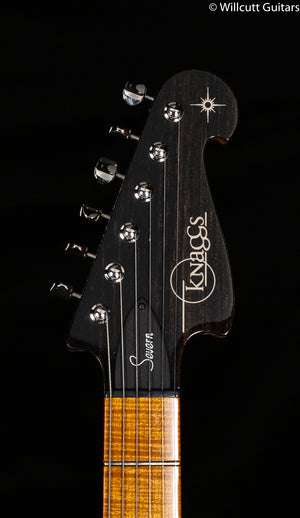 Knaggs Severn Trem Larry Mitchell Model Spalted Maple/Stone Inlay