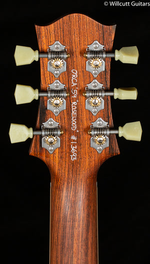 Nik Huber Orca '59 Rusty Petrol Blue Brazilian Neck