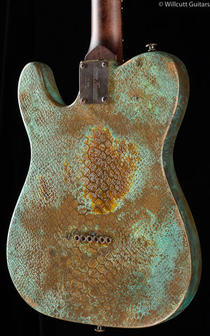 Trussart SteelCaster Titanic Green Snakeskin Engraved (080)