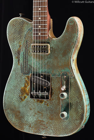 Trussart SteelCaster Titanic Green Snakeskin Engraved (080)