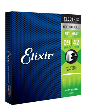 Elixir Strings Optiweb Electric Guitar Strings-.009-.042 Super Light