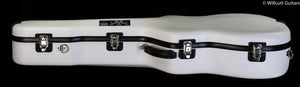 Calton Cases OM/000 White Exterior/ Burgundy Interior