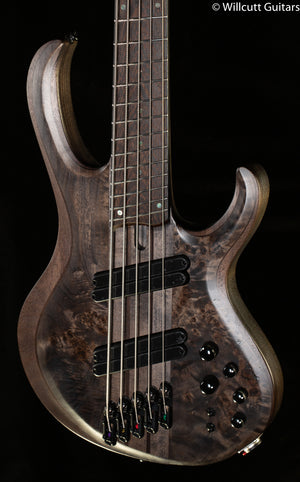 Ibanez BTB805MS 5-string Transparent Gray Flat Bass Guitar (178)