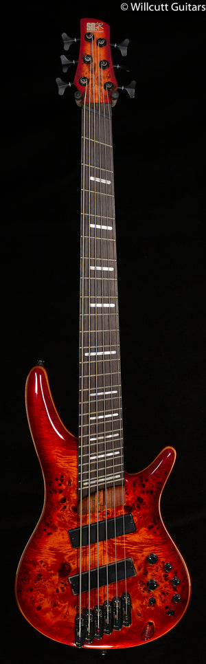 Ibanez Bass Workshop SRMS806BTT Brown Topaz Burst Bass Guitar (011)