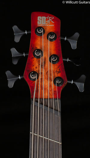Ibanez Bass Workshop SRMS806BTT Brown Topaz Burst Bass Guitar (011)