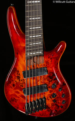 Ibanez Bass Workshop SRMS806BTT Brown Topaz Burst Bass Guitar (174)