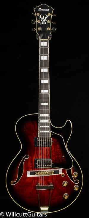 Ibanez AG95QA Artcore Expressionist Dark Brown Sunburst Electric Guitar (787)