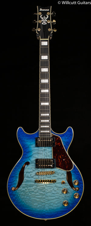 Ibanez Artcore Expressionist AM93QM Jet Blue Burst (377)