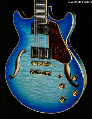 Ibanez Artcore Expressionist AM93QM Jet Blue Burst (377)