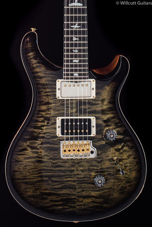 PRS Custom 24 Wood Library 10 Top Flame Maple Neck Obsidian Smokeburst