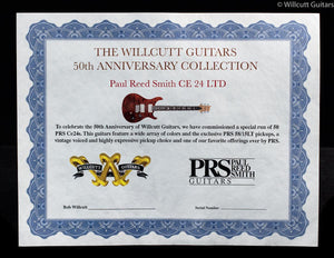 PRS CE24 Willcutt 50th Anni. Ltd Edition McCarty Sunburst 58/15LT (413)