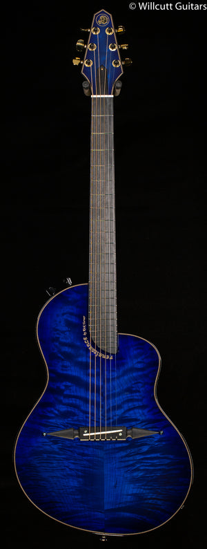 Rick Turner Renaissance RS6 Standard Steel String AmpliCoustic Guitar Flame Maple Blue Lagoon finish (779)