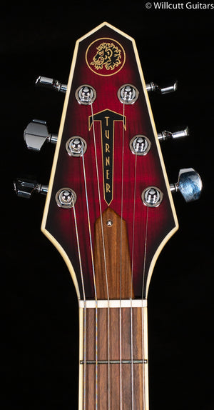 Rick Turner Model 1 Deluxe Electric Guitar Curly Redwood Red Teardrop Burst (799)