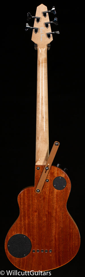Rick Turner Renaissance RB5 Standard 5-string Ampli-Coustic Bass Fretless Curly Redwood Top (850)