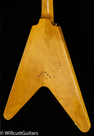 Gibson Custom Shop 1958 Korina Flying V White Pickguard Natural (682)