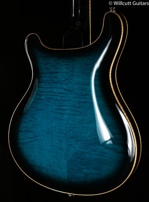 PRS SE Hollowbody II Piezo, Maple top Peacock Blue Smokeburst (415)
