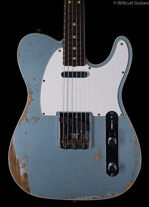 Fender Custom Shop 2020 64 Telecaster Custom Heavy Relic Aged Blue Ice Metallic (604)