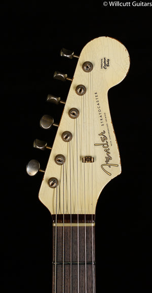 Fender Custom Shop LTD Dual-Mag II Strat Heavy Relic Aged Olympic White over 3-Tone Burst