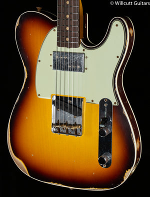 Fender Custom Shop Cunife Tele Custom Relic Faded Aged Chocolate 3-Color Sunburst